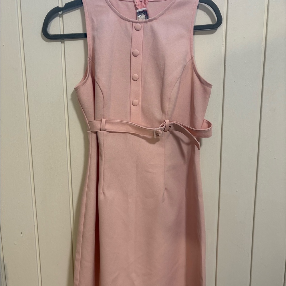 Vintage 90s Blush Pink Buttoned Dress